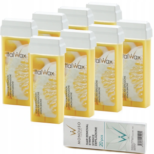 Depilacja 8x wosk w rolce Lemon 100g ItalWax paski 20szt