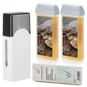 Depilacja zestaw 2x wosk ItalWax Natural Flex podgrzewacz paski
