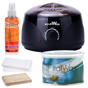 Zestaw do depilacji paskowej ItalWax podgrzewacz 100W + wosk w puszce 400ml Azulene azulenowy + dodatki