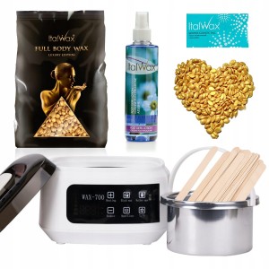 Zestaw do depilacji podgrzewacz AX-700 + wosk twardy Full Body 1kg + preparaty + szpatułki