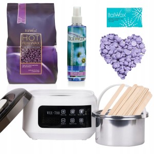 Zestaw do depilacji podgrzewacz AX-700 + wosk twardy Plum 1kg + preparaty + szpatułki