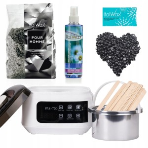 Zestaw do depilacji podgrzewacz AX-700 + wosk twardy Pour Homme 1kg + preparaty + szpatułki