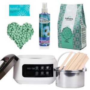 Zestaw do depilacji podgrzewacz AX-700 + wosk twardy Sandalwood 1kg + preparaty + szpatułki