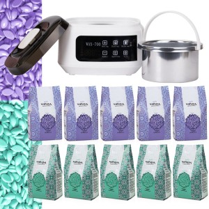 Zestaw XXL do depilacji 10 x wosk w dropsach + podgrzewacz AX-700 120W + akcesoria