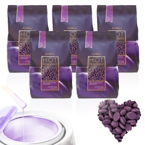 5x Wosk twardy do depilacji ItalWax Hot Film Wax Plum śliwka 100g do podgrzewacza
