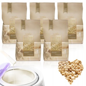 5x Wosk twardy do depilacji ItalWax Hot Film Wax White Chocolate biała czekolada 100g do podgrzewacza
