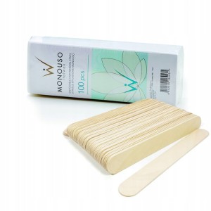 Mini zestaw do depilacji ItalWax paski 100 sztuk + szpatułki 100 sztuk