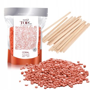 Wosk twardy do depilacji ItalWax Top Line Coral 100g + szpatułki 10 sztuk