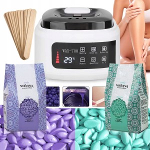 Zestaw do depilacji - podgrzewacz PRO WAX 700 + 2x wosk twardy 100g + szpatułki