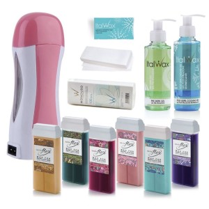 Zestaw ItalWax do depilacji - podgrzewacz + 6x wosk w rolce Flex 100ml + żele + paski + talk