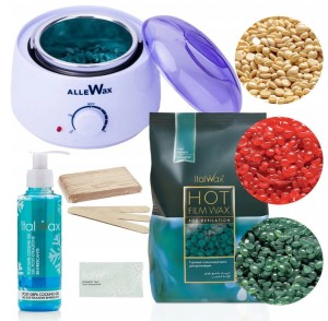 Zestaw do depilacji woskiem w dropsach AlleWax Azulen 500g