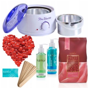 Zestaw do depilacji woskiem twardym 1 x wosk w dropsach + podgrzewacz 100w + akcesoria