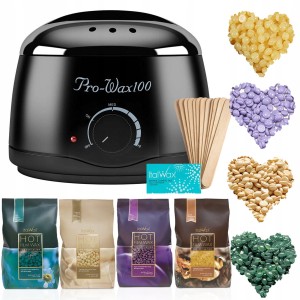 Zestaw do depilacji ItalWax podgrzewacz 100W + 4x wosk twardy w dropsach 100g + szpatułki + talk