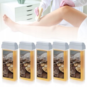 Zestaw ItalWax Natural 4+1 GRATIS transparentny wosk do depilacji w rolce 100ml