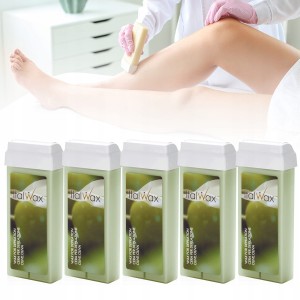 Zestaw ItalWax Olive 4+1 GRATIS aromatyczny wosk z dwutlenkiem tytanu do depilacji w rolce 100ml