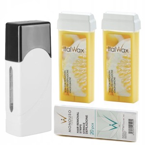 Depilacja zestaw 2x wosk ItalWax LEMON podgrzewacz paski