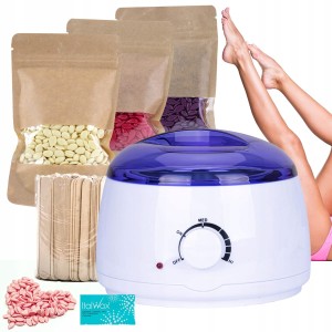 Zestaw do depilacji bezpaskowej 3 x wosk twardy ItalWax + podgrzewacz + kosmetyki