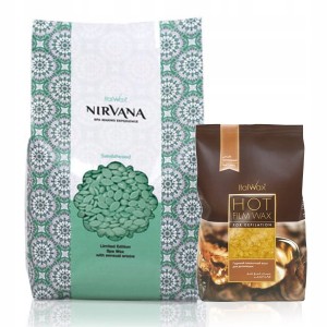 Zestaw do depilacji woskiem twardym Premium Spa Sandal 1kg + Natural 250g GRATIS