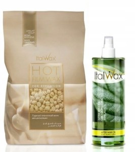 Zestaw Italwax do depilacji bezpaskowej wosk White Chocolate 1kg + olejek po depilacji 100ml