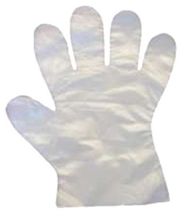 Rękawiczki foliowe HDPE 100 szt rękawice jednorazowe foliowe zrywki