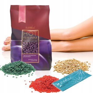 ItalWax zestaw do depilacji 1 x wosk w dropsach 250g + talk