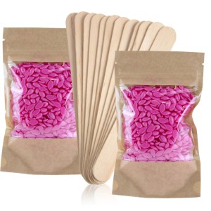 ItalWax Minizestaw do depilacji 2x wosk twardy w granulkach Glovax Cherry Pink + szpatułki