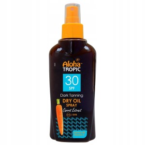 MadiS Aloha Tropic Dark Tanning SPF30 Suchy olejek do opalania głęboka opalenizna z marchewką 200ml / 40942