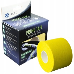 Saltec Prime Tape Profesjonalna taśma do kinesiotapingu plaster taśma sportowa 5cm x 5m żółta