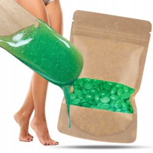 ItalWax Top Line Emerald Synthetic Film Wax Wosk twardy syntetyczny (hipoalergiczny) do depilacji bezpaskowej skóry wrażliwej 100g (opakowanie eko)
