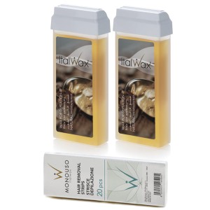 Depilacja zestaw 2x wosk ItalWax Natural Flex plus gratis paski
