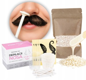 Zestaw 4w1 do depilacji nosa uszu twarzy i bikini dla kobiet + wosk twardy ItalWax 100g Crystal Pearl