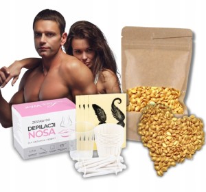 Zestaw 4w1 do depilacji nosa uszu twarzy i bikini dla kobiet i mężczyzn + wosk twardy ItalWax 100g Full Body