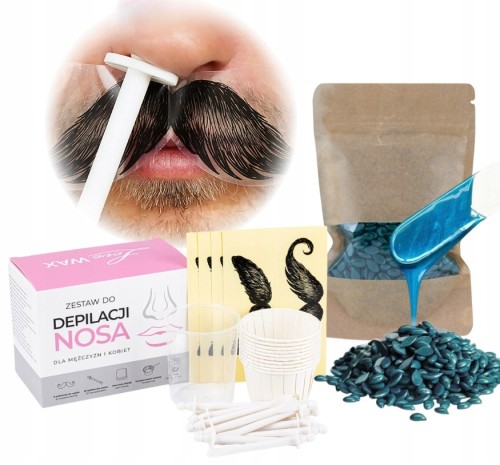Zestaw 4w1 do depilacji nosa uszu twarzy i bikini dla mężczyzn + wosk twardy ItalWax 100g Pour Homme.jpg