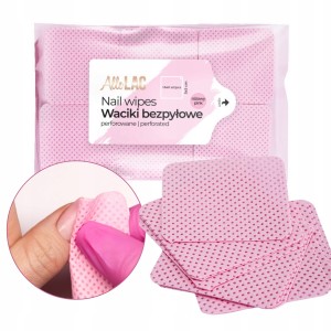 AlleLac Waciki kosmetyczne bezpyłowe perforowane 5x5cm różowe540 sztuk