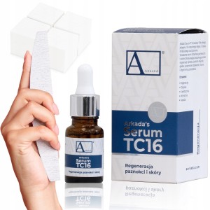 Arkada Serum kolagenowe TC16 regeneracja paznokci i skóry z kolagenem 11ml + 100x waciki bezpyłowe + pilnik