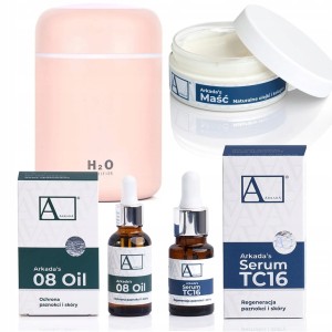Arkada Zestaw: Serum kolagenowe TC16 11ml + maść na popękaną skórę stóp 70g + Płyn ochronny 08 Oil 30ml + dyfuzor nawilżacz powietrza