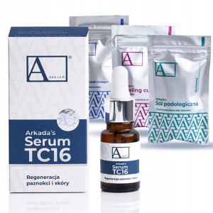 Arkada Zestaw: Serum kolagenowe TC16 11ml 1 sztuka + sól podologiczna + peeling cukrowy + maść z naturalnymi olejkami i kolagenem