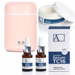 Arkada Zestaw: Serum kolagenowe TC16 11ml 2 sztuki + maść na popękaną skórę stóp 70g + dyfuzor nawilżacz powietrza