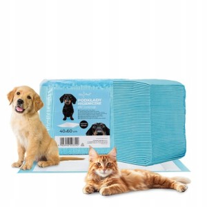 Podkłady higieniczne dla psa i kota AlleMed 40x60 cm 50 szt nieprzemakalne niebieskie