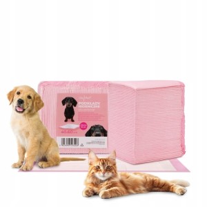 Podkłady higieniczne dla psa i kota AlleMed 40x60 cm 50 szt nieprzemakalne różowe