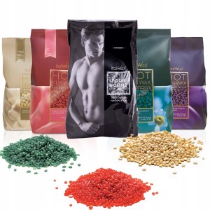 Wosk twardy do depilacji bezpaskowej ItalWax 5 x 100g zestaw mix