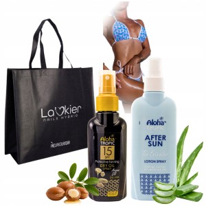 Zestaw ochronny do opalania MadiS Olejek Arganowy SPF15 100ml i Balsam Tan Extender 200ml + Torba